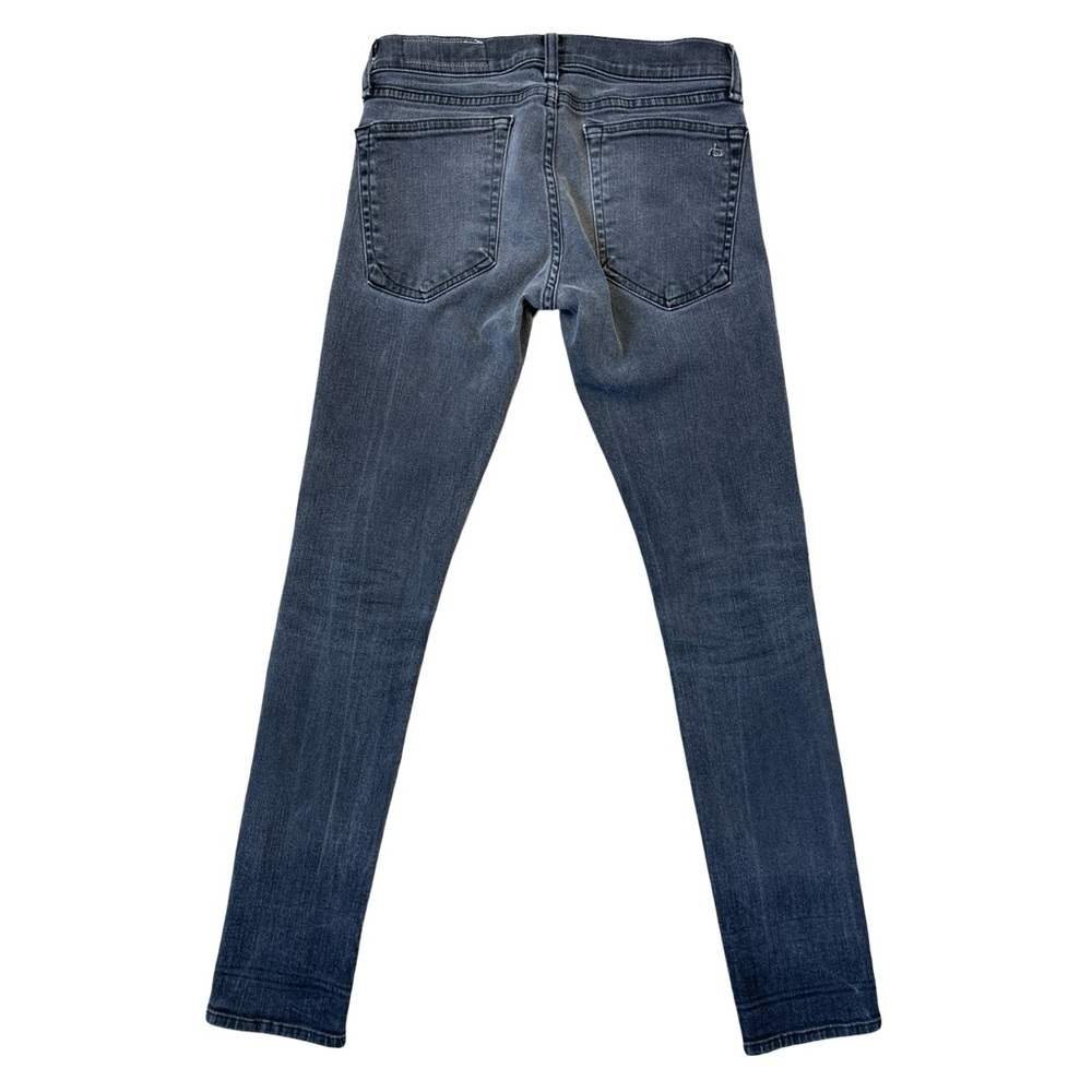 Rag & Bone Tomboy Cropped Skinny Boyfriend Jeans Faded Black Wash - Size 24 - Picture 2 of 12